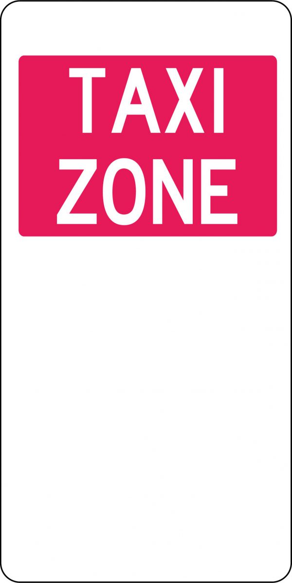 Taxi Zone Safety Products Sign