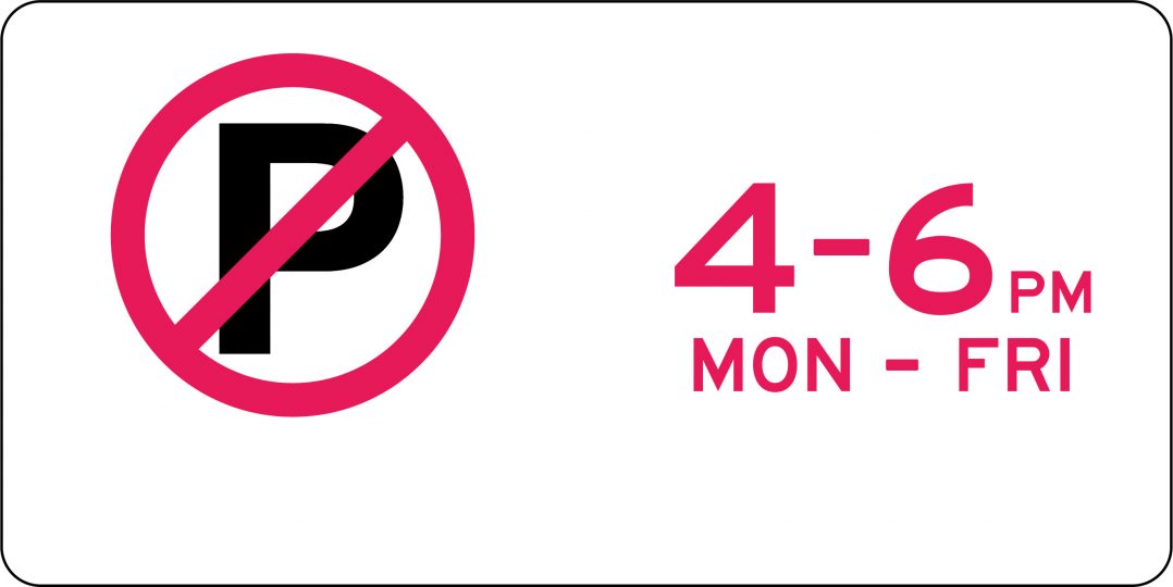 No Parking with Specific Times Parking Signs USS