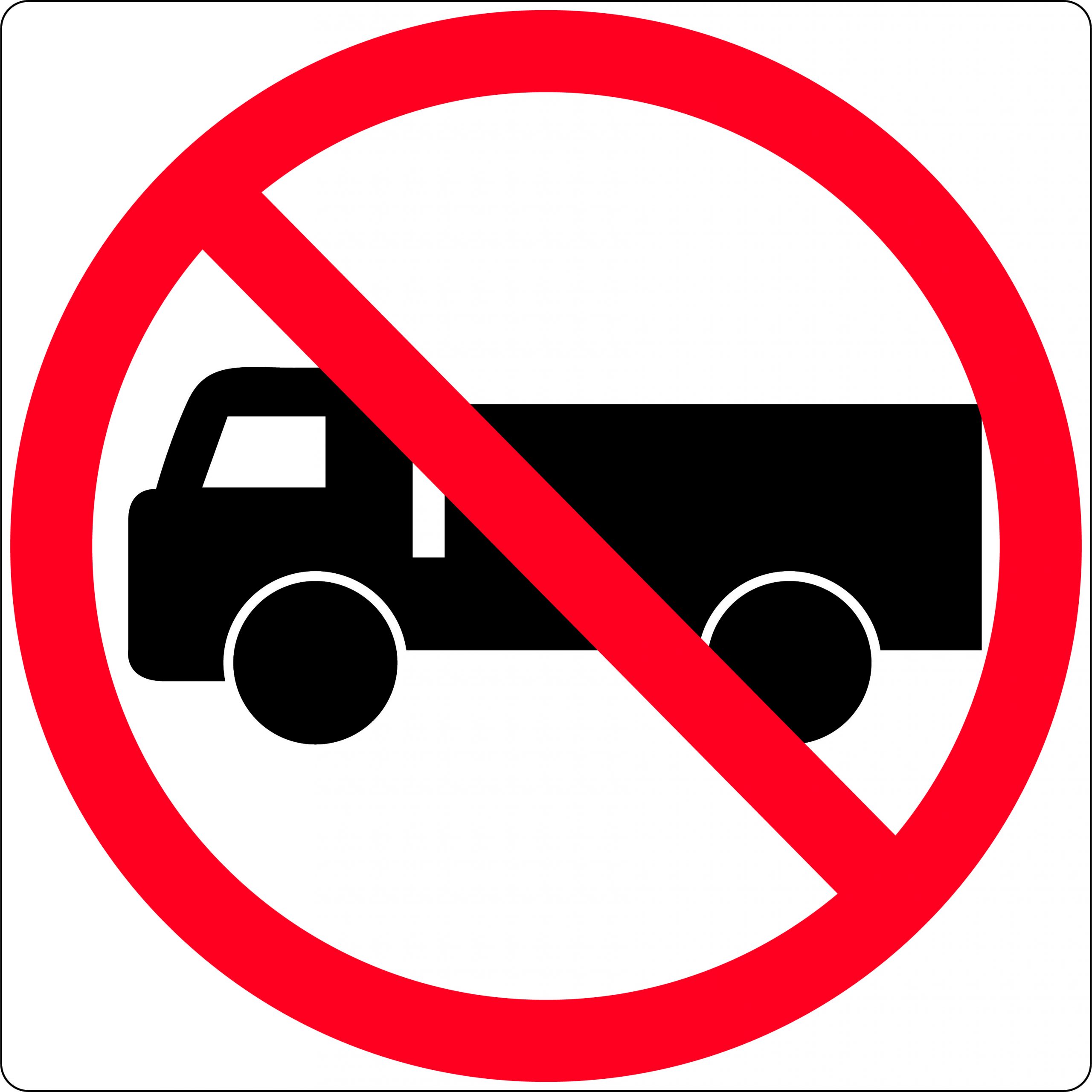 UNIFORM SAFETY 1200X1200MM CL1 ALUM TRUCKS PROHIBITED 