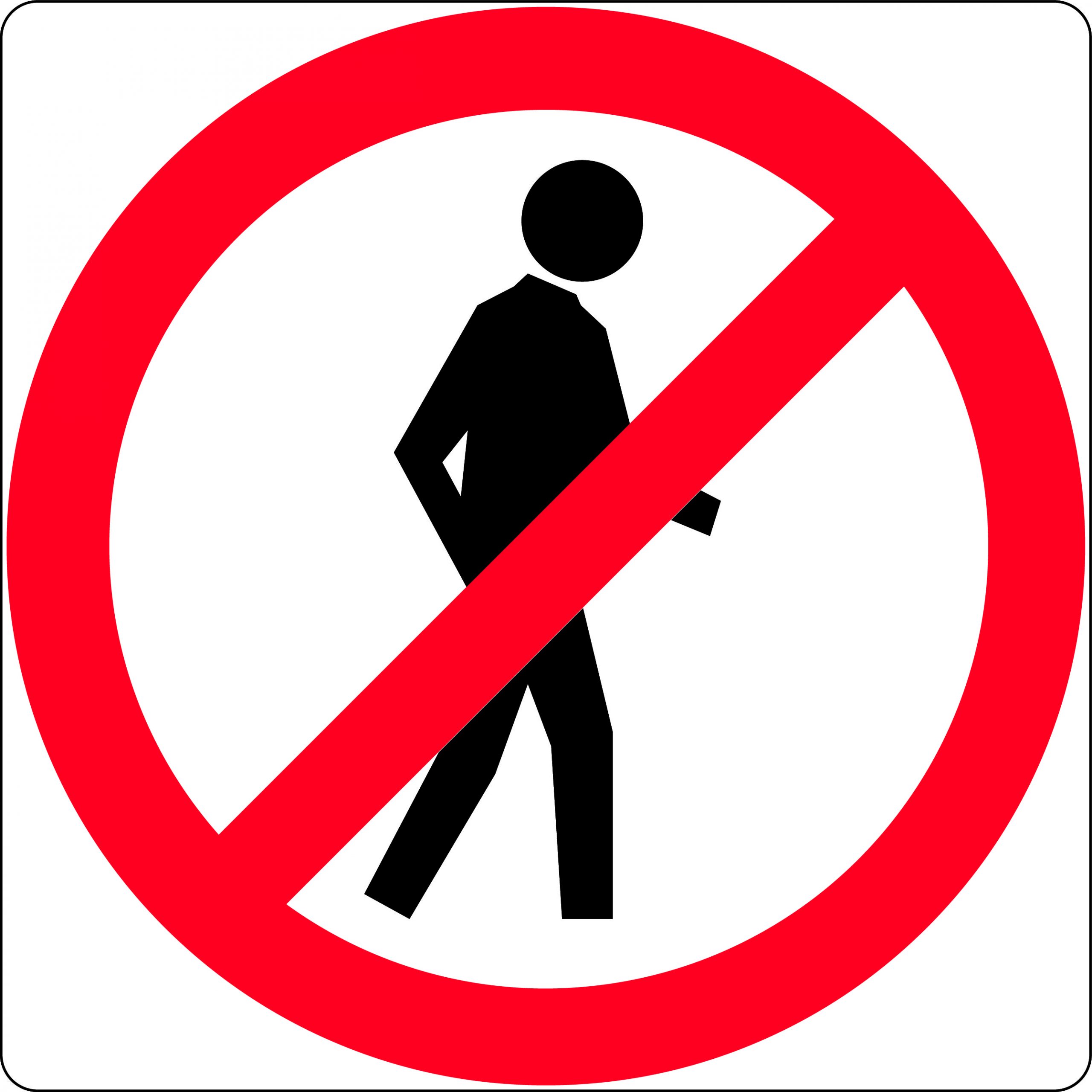 UNIFORM SAFETY 600X600MM CL1 ALUM PEDESTRIANS PROHIBITED 