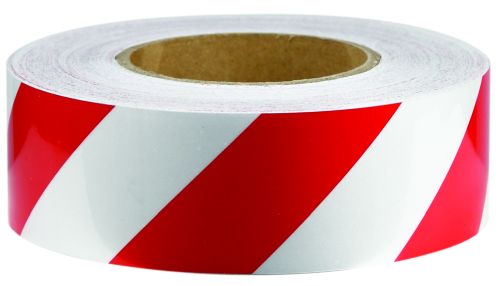UNIFORM SAFETY 100MM X 45.7MTR CL2 REF TAPE RED AND WHITE 