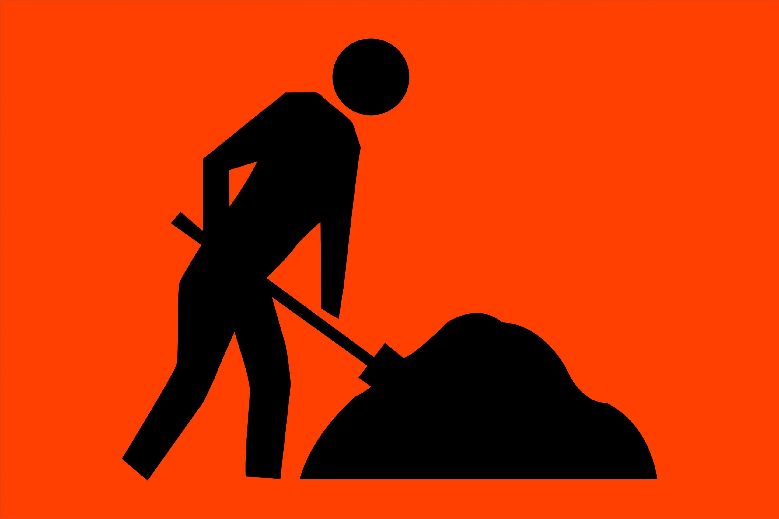 SIGN 900 X 600MM CLASS 1 ALUMINIUM SYMBOLIC WORKER TRAFFIC SIGN