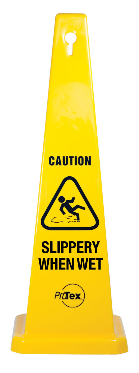 UNIFORM SAFETY 890MM SAFETY CONE SLIPPERY WHEN WET 