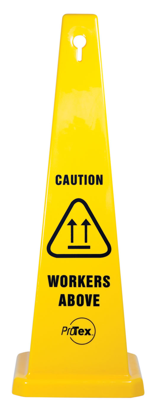 UNIFORM SAFETY 890MM SAFETY CONE CAUTION WORKERS ABOVE 