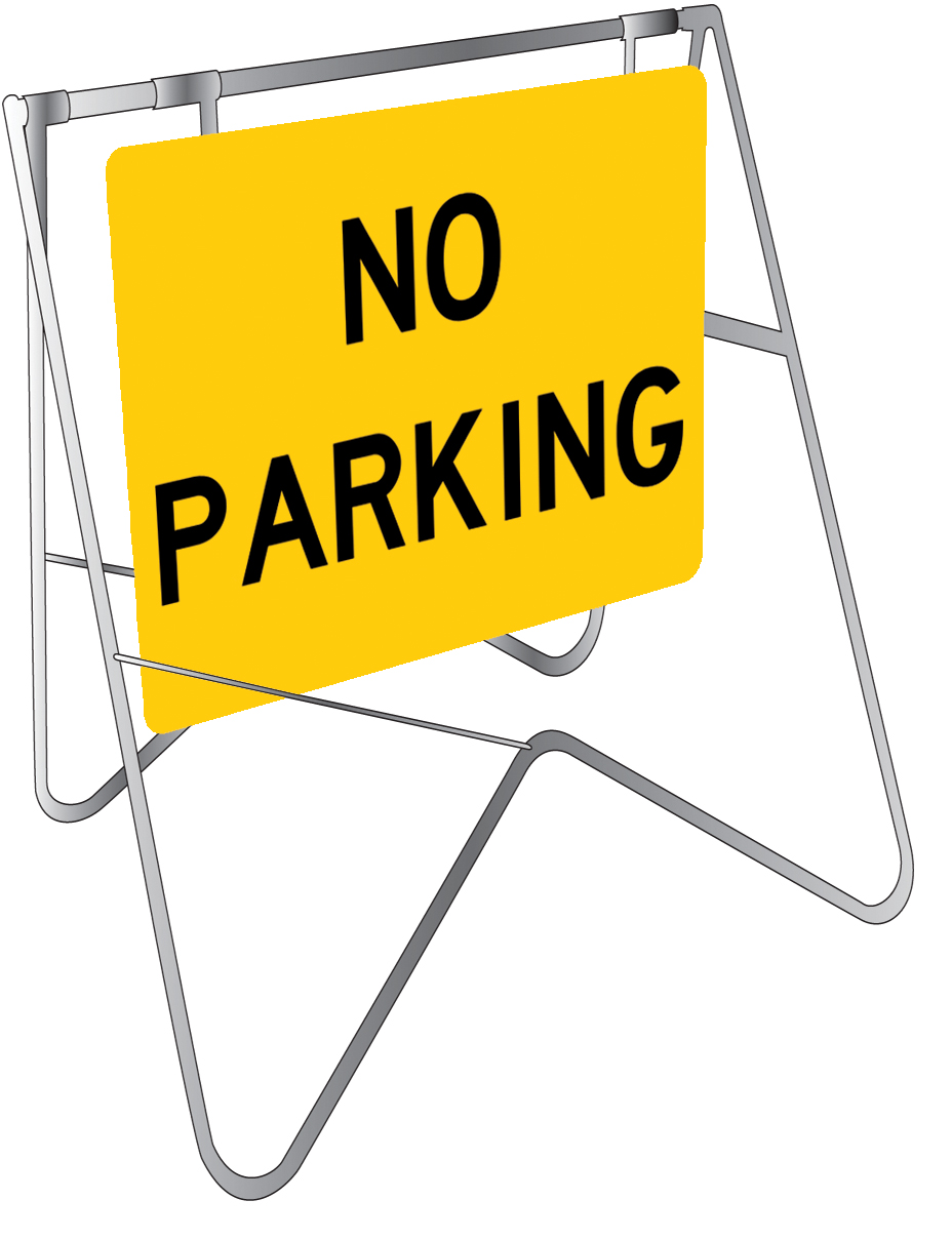 UNIFORM SAFETY 600X600MM CL1 SWING STAND AND SIGN NO PARKING