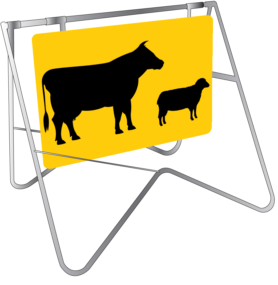 UNIFORM SAFETY 900X600MM CL1 SWING STAND AND SIGN STOCK 