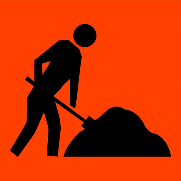 Symbolic Worker Traffic Signage