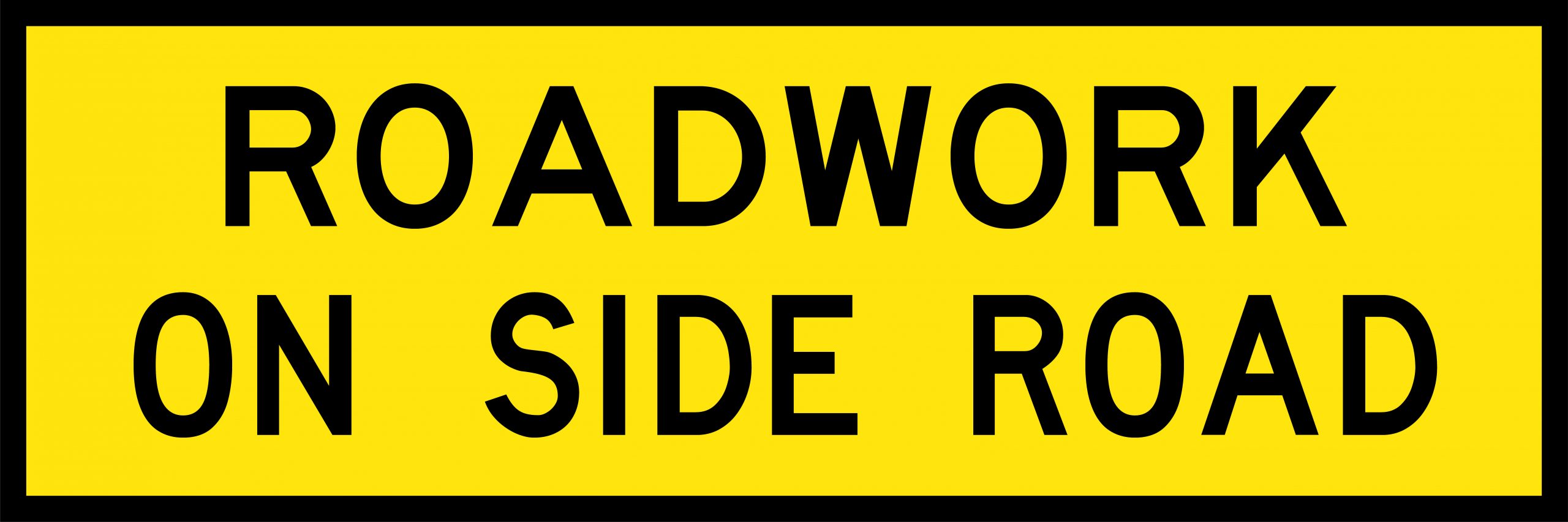 UNIFORM SAFETY 1800X600MM BOXED EDGE CL1 ROADWORK ON SIDE ROAD