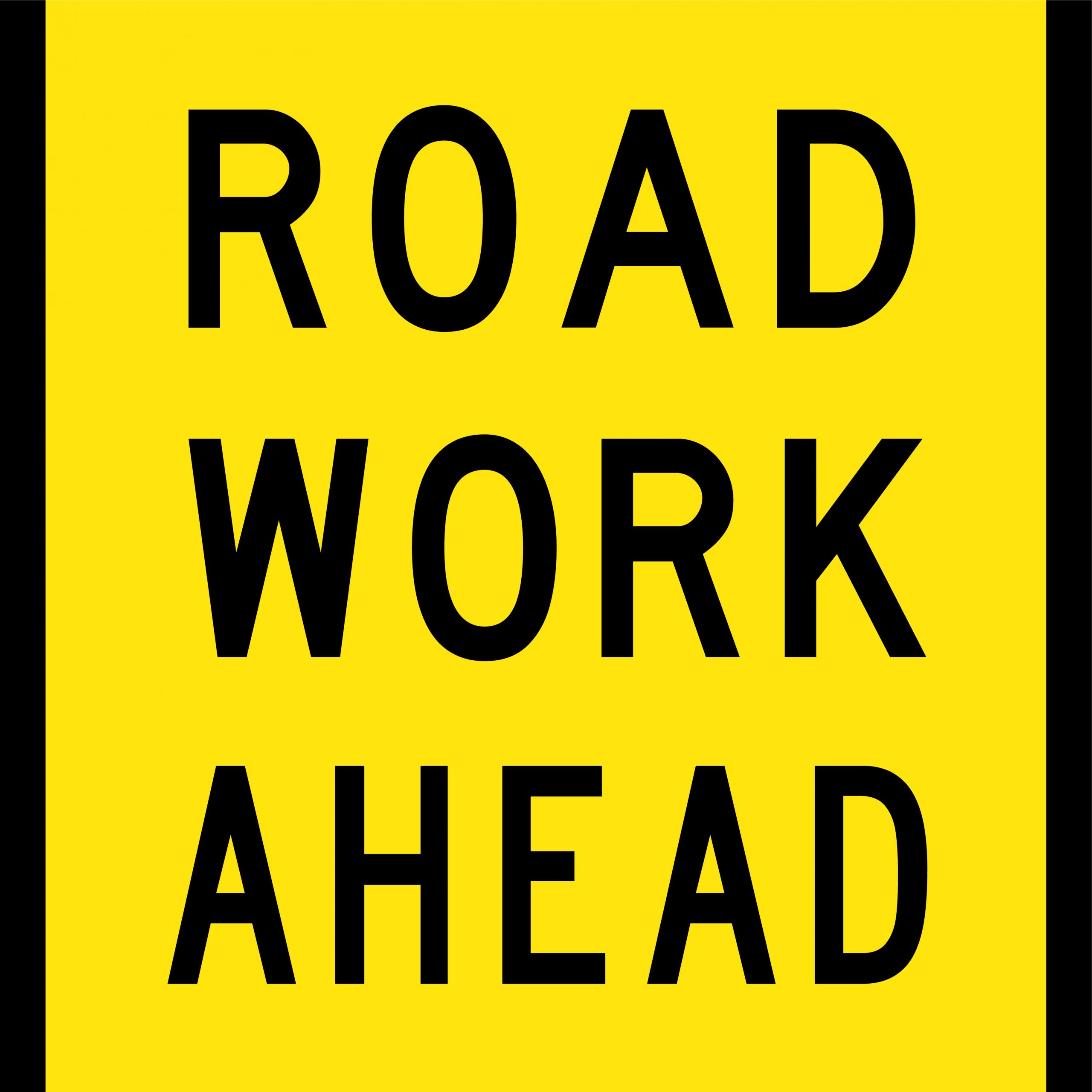 SIGN - ROAD WORK AHEAD CL1 REF CF3 600X600 RWA 