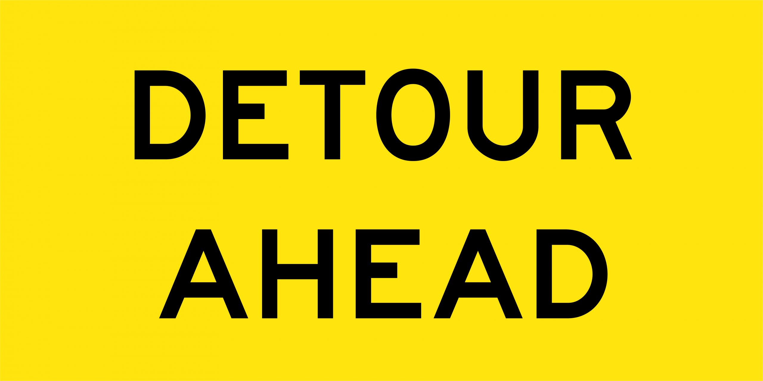 UNIFORM SAFETY 1200X600MM CORFLUTE CL1 DETOUR AHEAD 