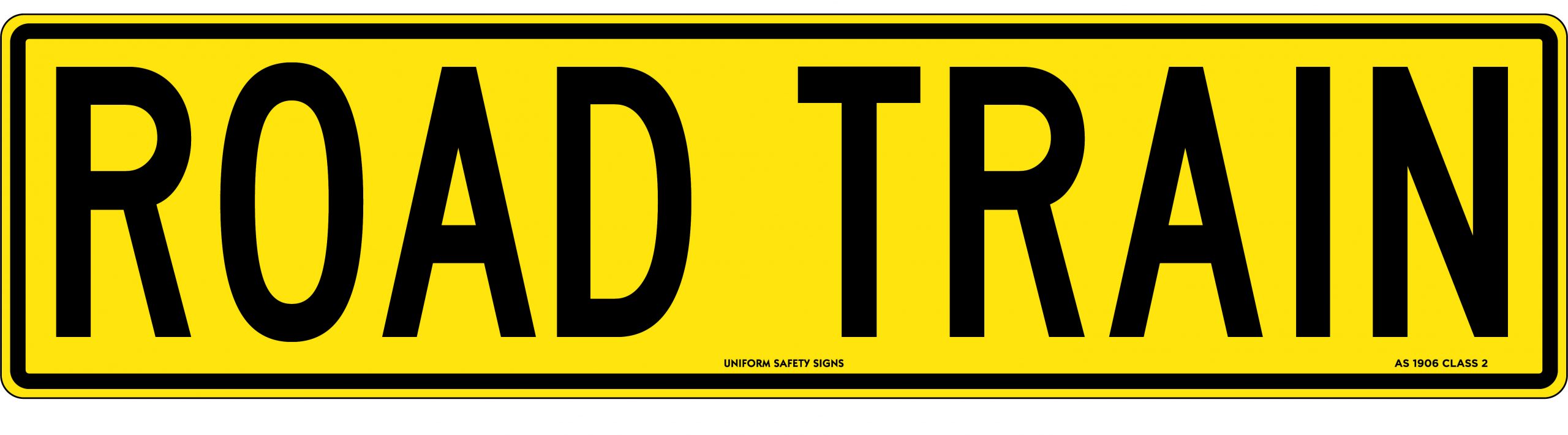 SIGN 450 X 225MM METAL ROAD TRAIN 