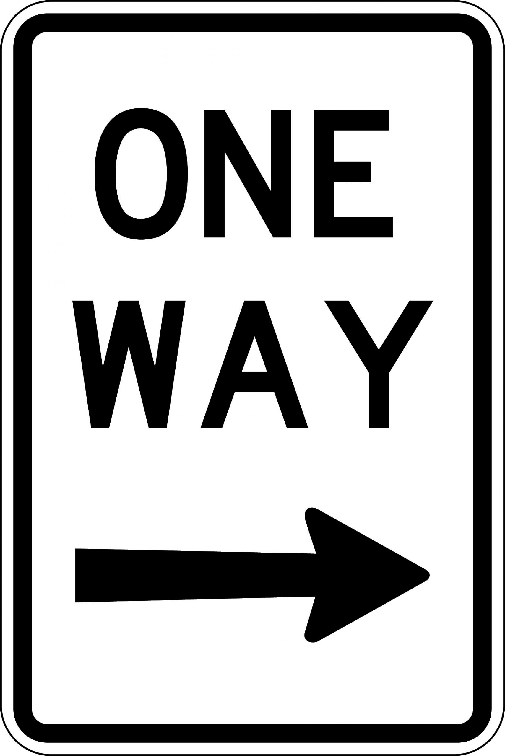 SIGN 450 X 300MM METAL ONE WAY ( RIGHT ARROW) 