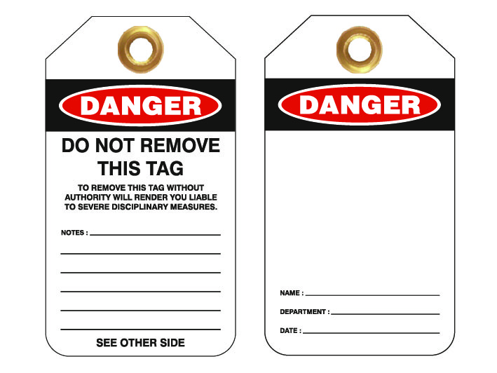 UNIFORM SAFETY 80X140MM HEAVY DUTY PVC TAGS 25/PKT DANGER BLANK