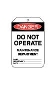 TAG DANGER-DO NOT OPERTATE ( MAINT.) ( PKT 100) 