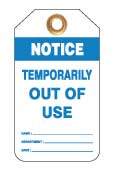 UNIFORM SAFETY 80X140MM HEAVY DUTY PVC TAGS 25/PKT NOTICE TEMPORARILY