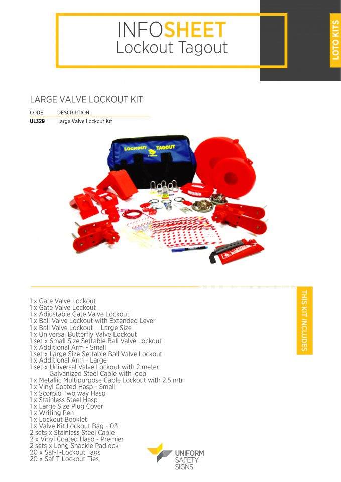 Big Valve Lockout Kit | Lockout Kits | USS
