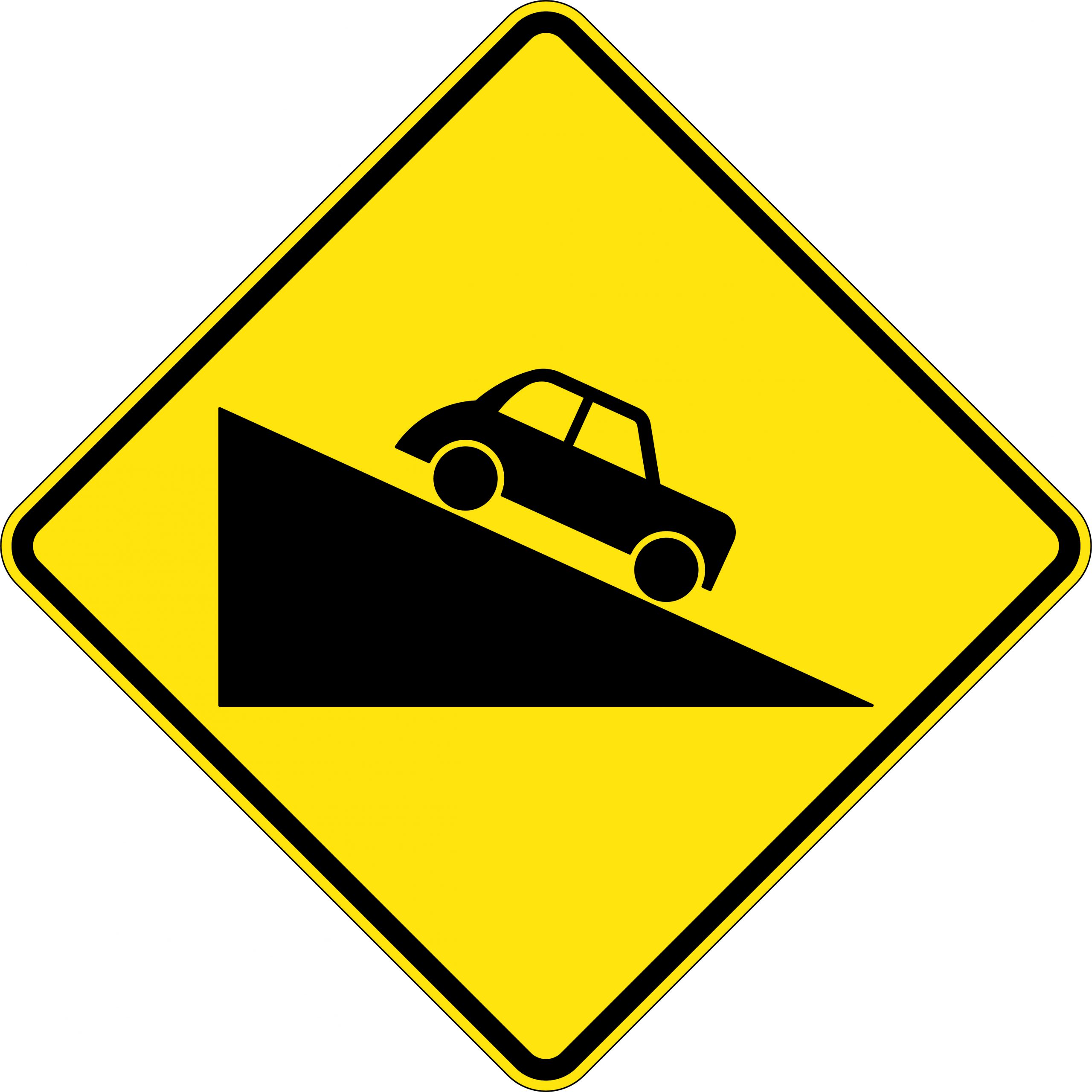 Steep Descent Road Signs USS