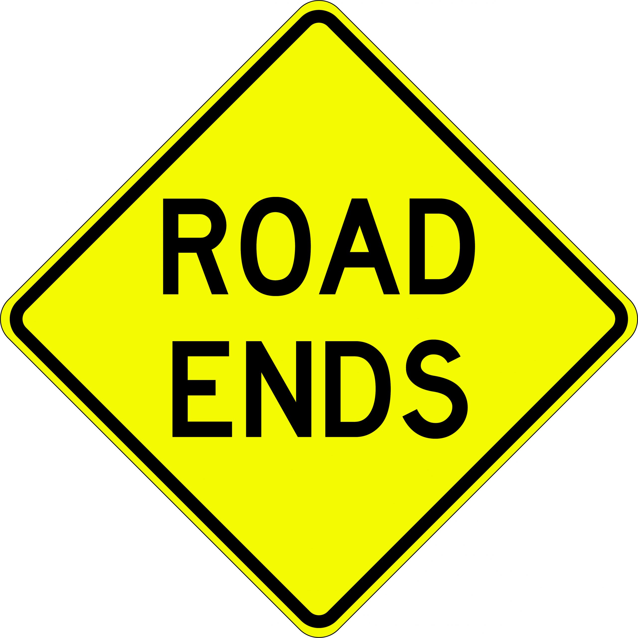 Road Ends | Road Signs | USS