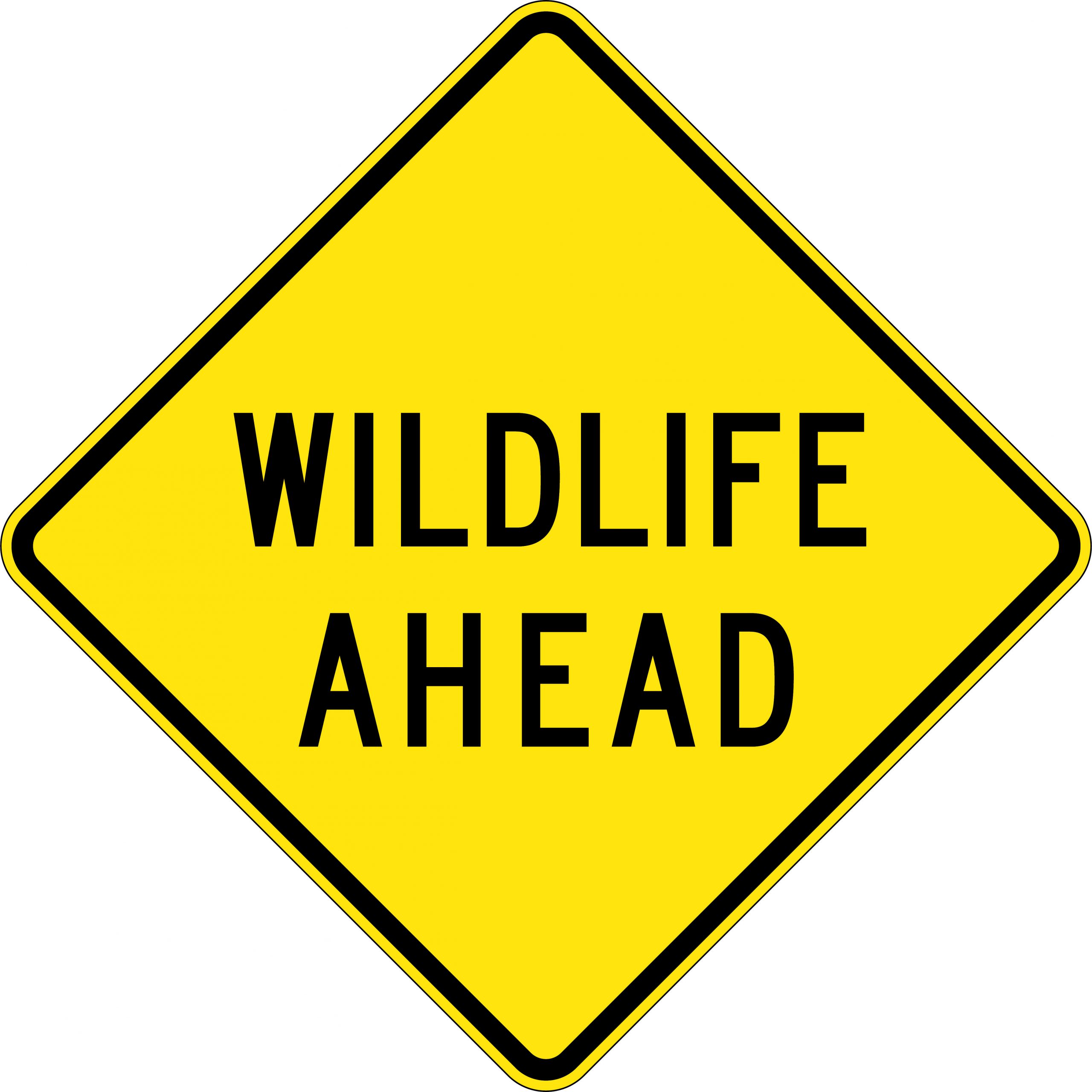 UNIFORM SAFETY 600X600MM ALUM CL1 REF WILDLIFE AHEAD 