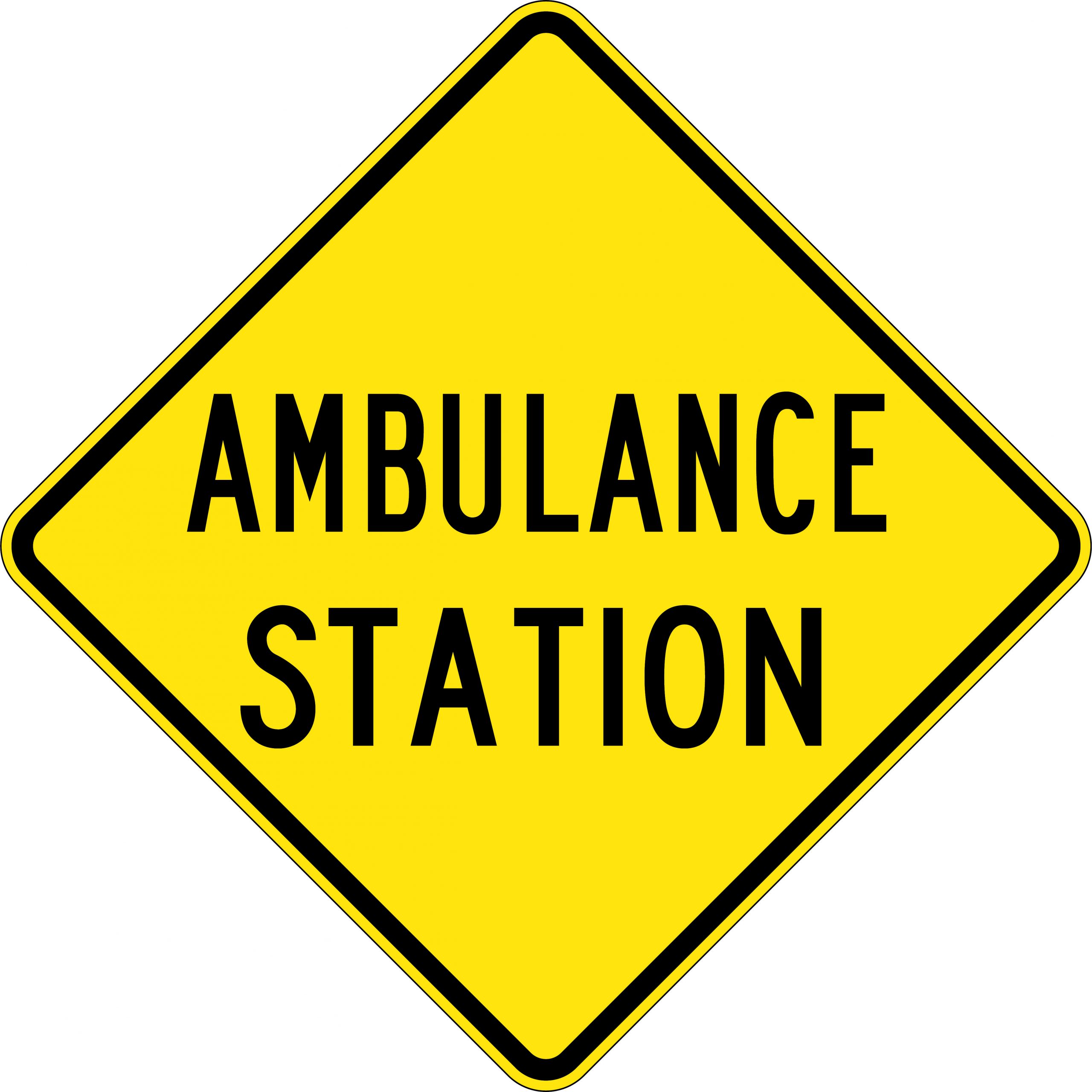 UNIFORM SAFETY 750X750MM ALUM CL1 REF AMBULANCE STATION 