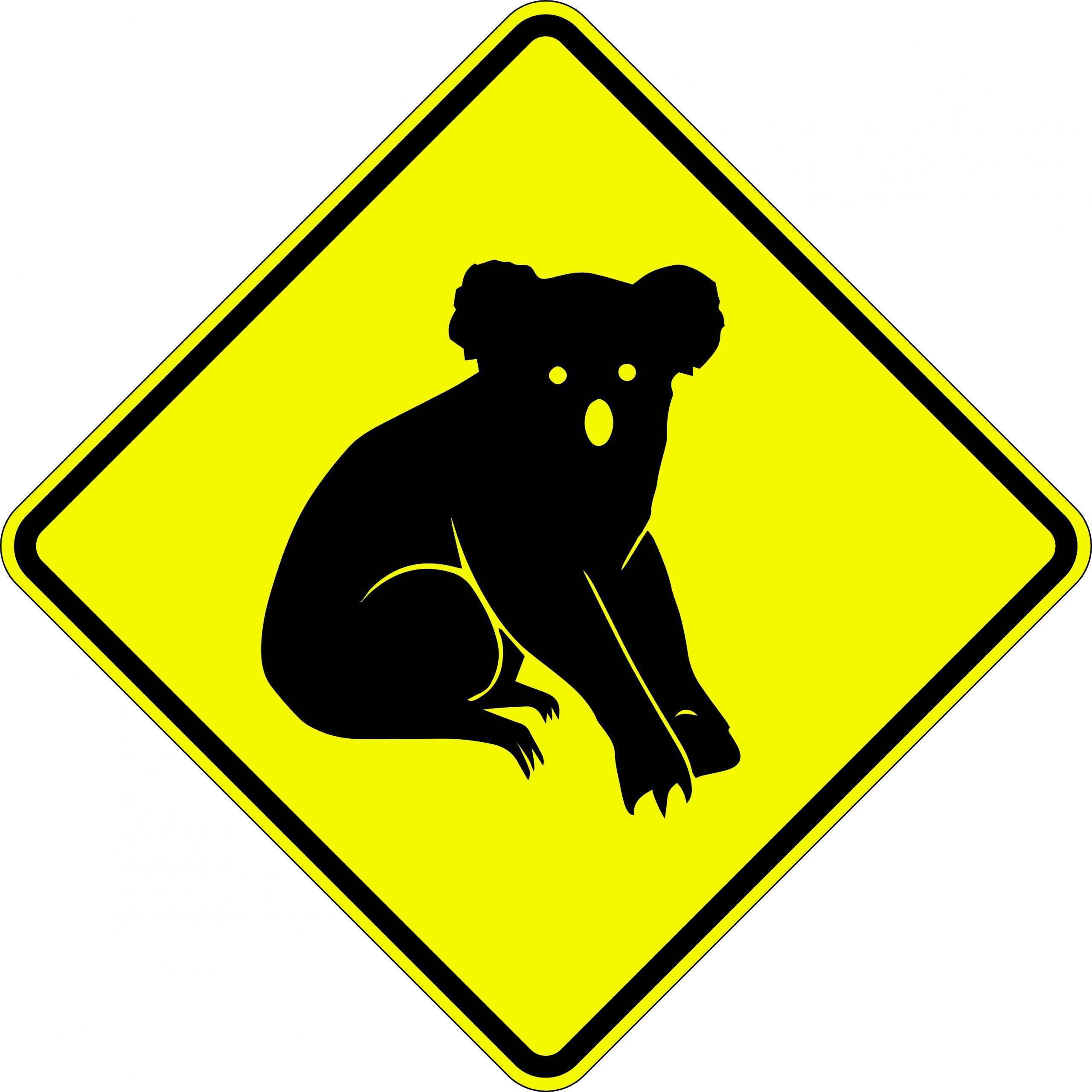 SIGN 600 X 600MM CLASS 1 ALUMINIUM KOALA PICTO 