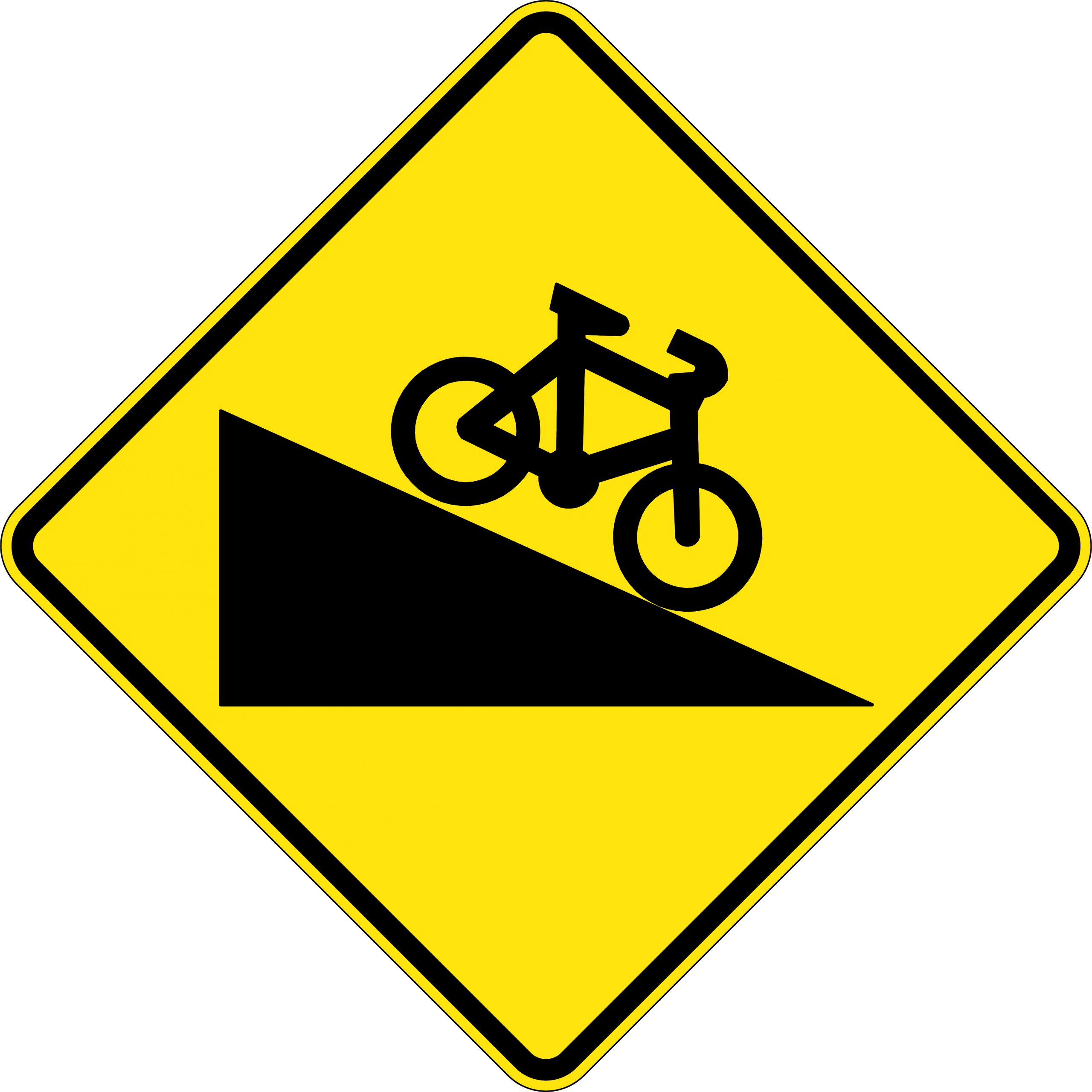 UNIFORM SAFETY 600X600MM ALUM CL1 REF STEEP DESCENT FOR BICYCLES