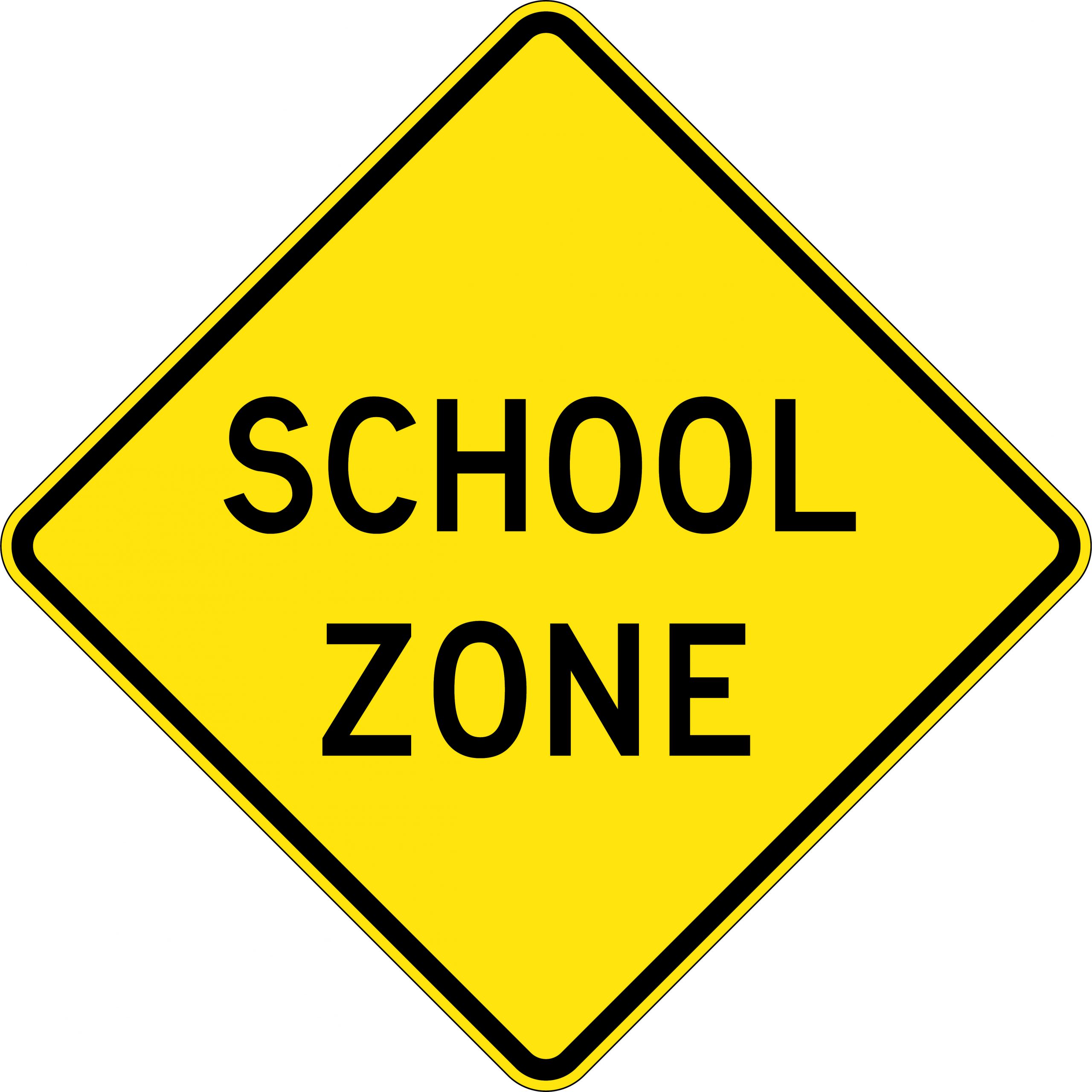 UNIFORM SAFETY 900X900MM ALUM CL1 REF SCHOOL ZONE 