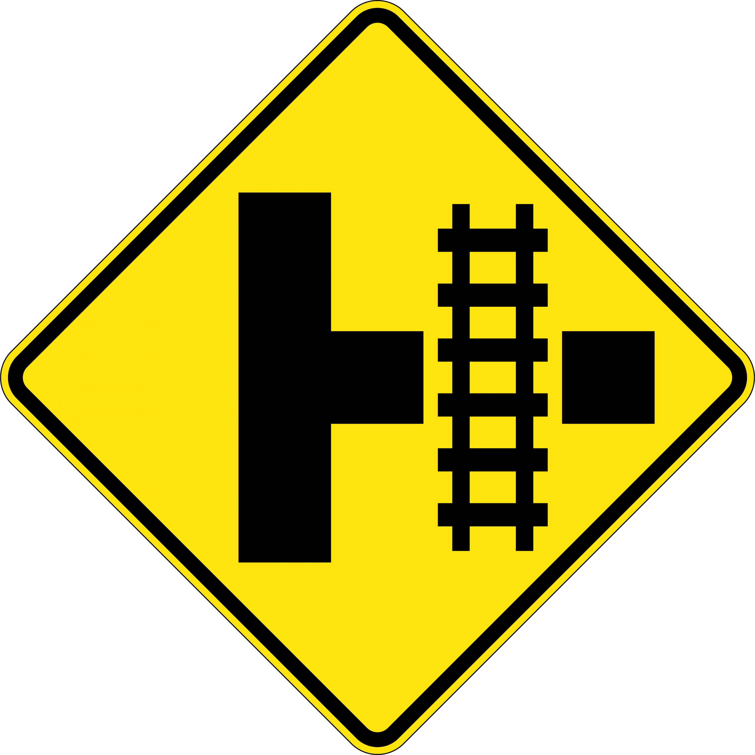 UNIFORM SAFETY 600X600MM ALUM CL1 REF TRAIN CROSSING T JUNCTION