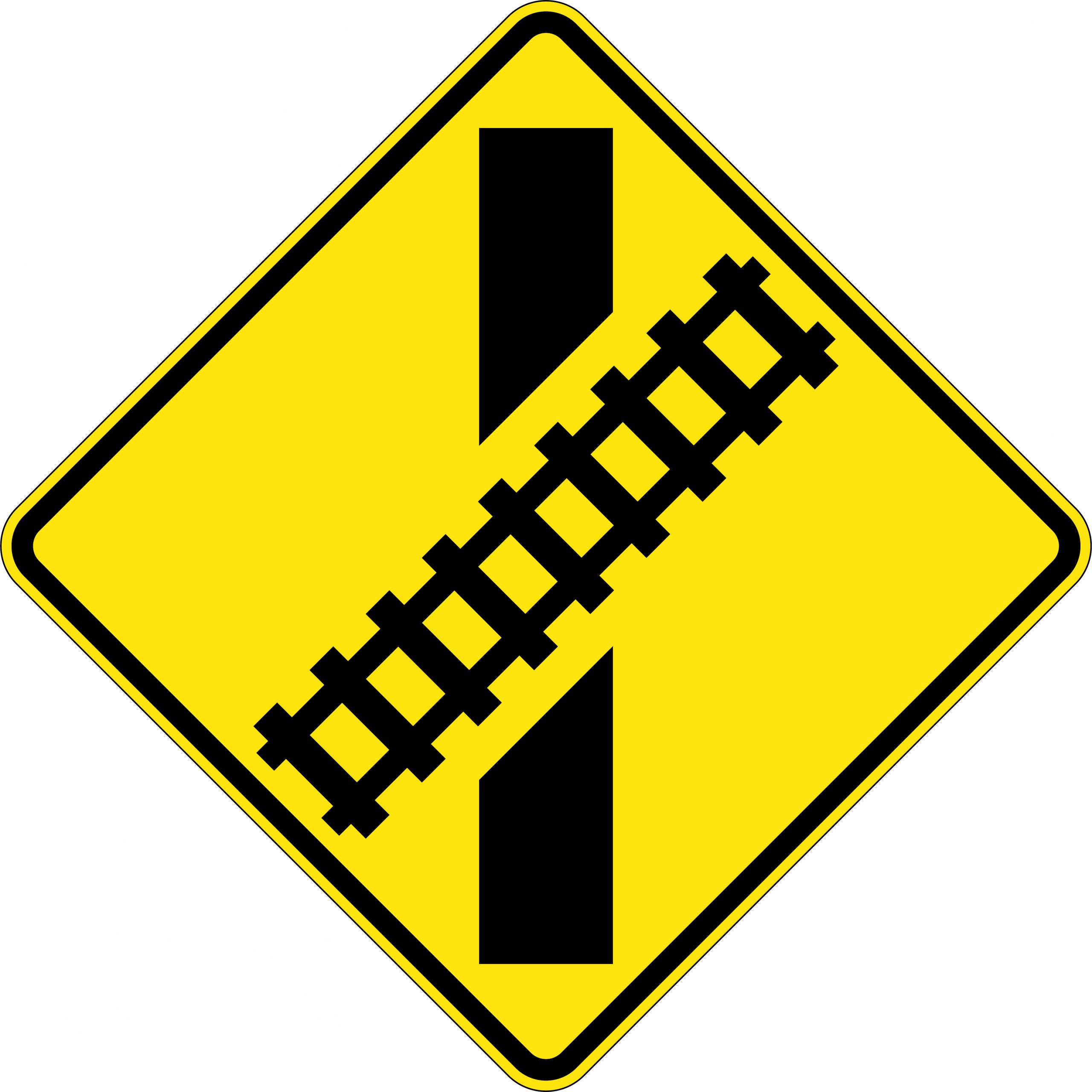 UNIFORM SAFETY 600X600MM ALUM CL1 REF TRAIN CROSSING ANGLE 