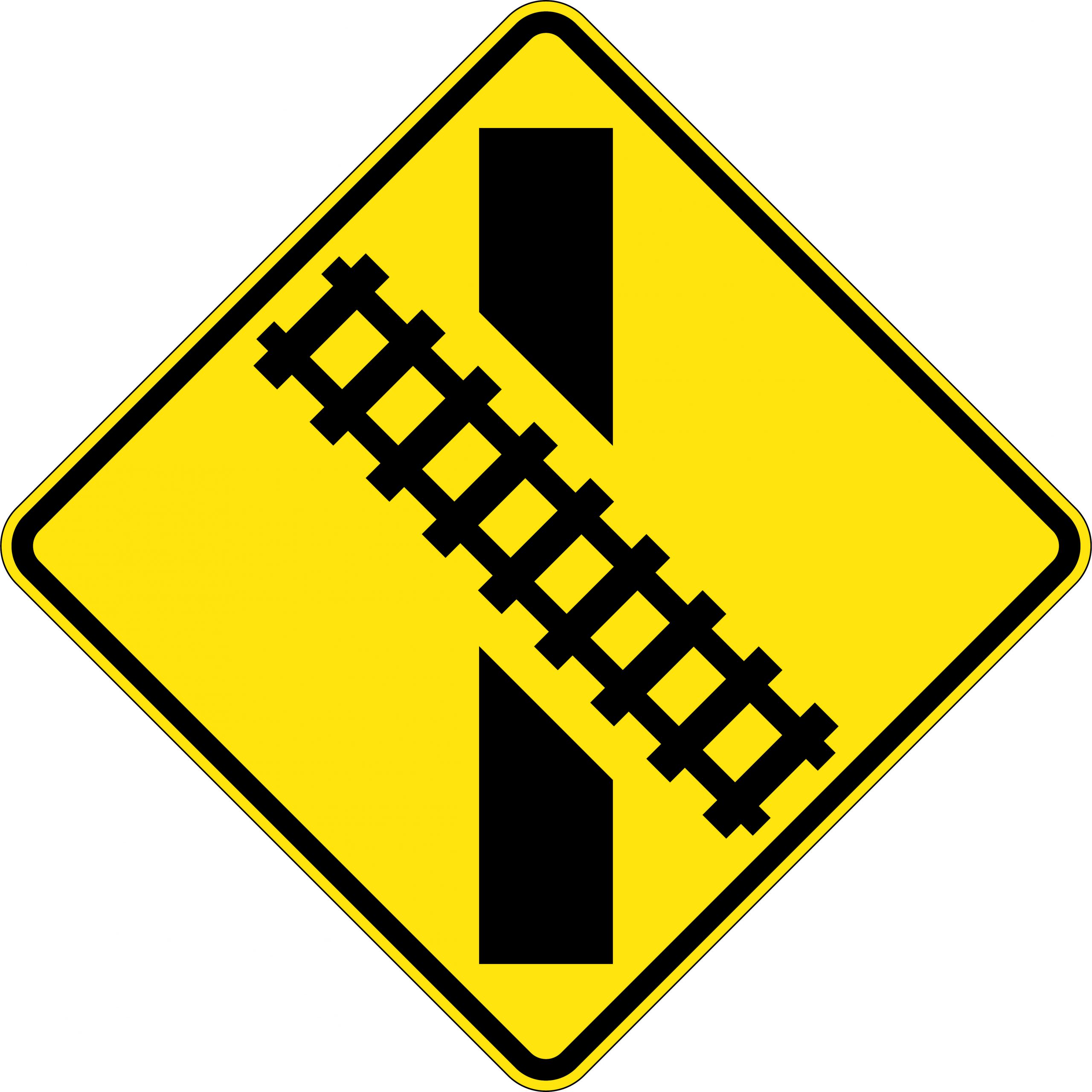 UNIFORM SAFETY 600X600MM ALUM CL1 REF TRAIN CROSSING R ANGLE 