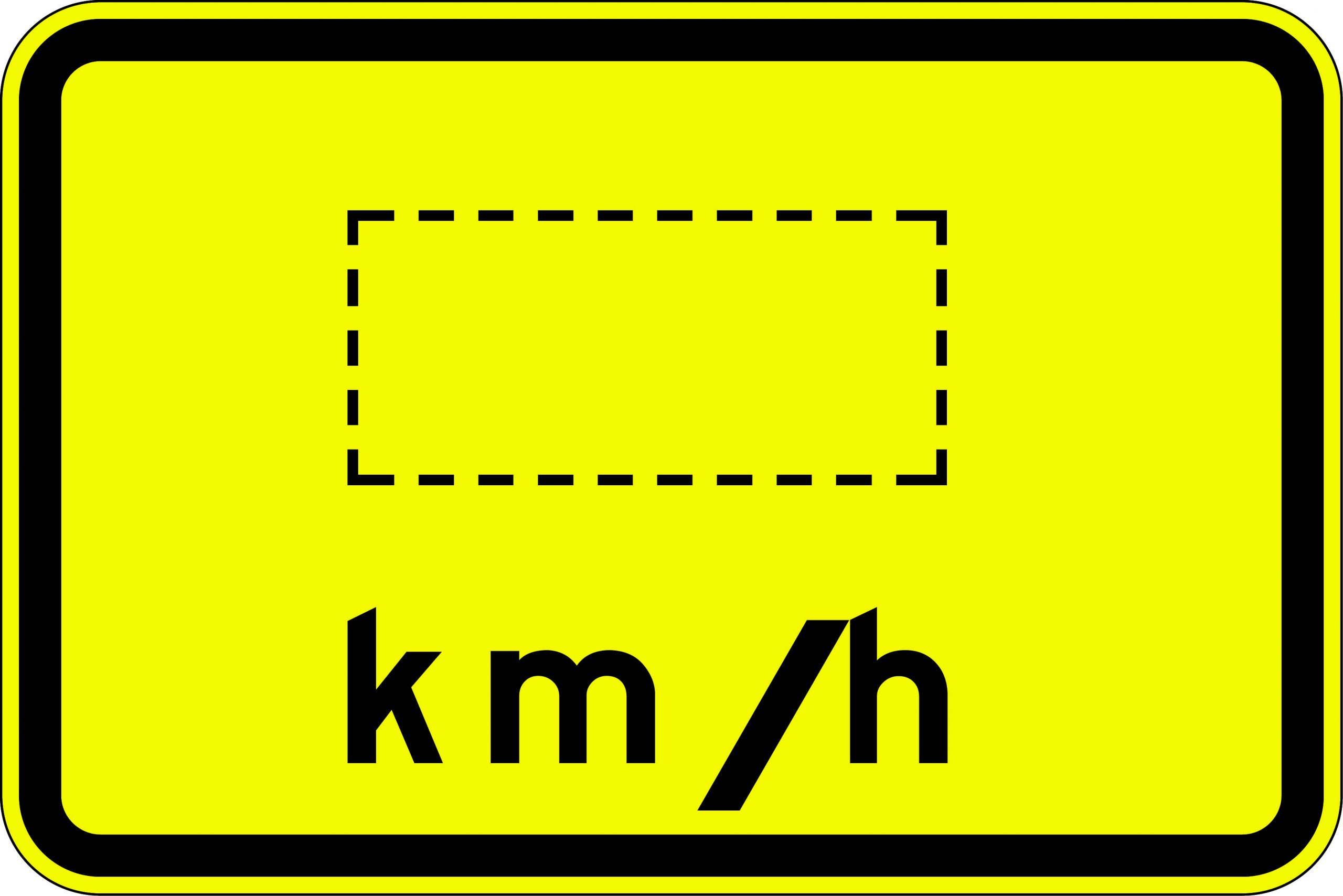 UNIFORM SAFETY 750X500MM ALUM CL1 REF ADVISORY SPEED KM/H 