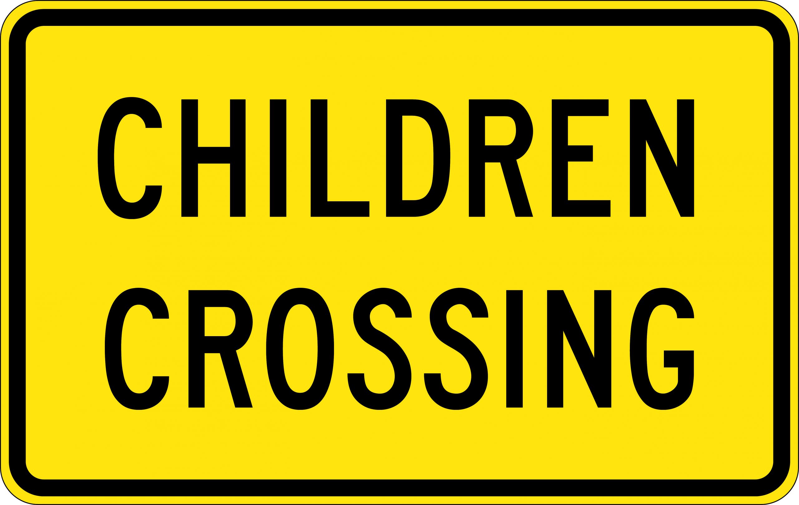 UNIFORM SAFETY 950X600MM ALUM CL1 REF CHILDREN CROSSING 