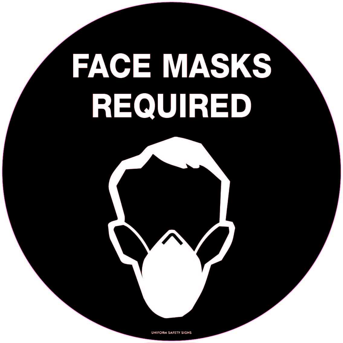 ANTI SLIP FLOOR GRAPHIC 300MM - FACE MASKS REQUIRED 