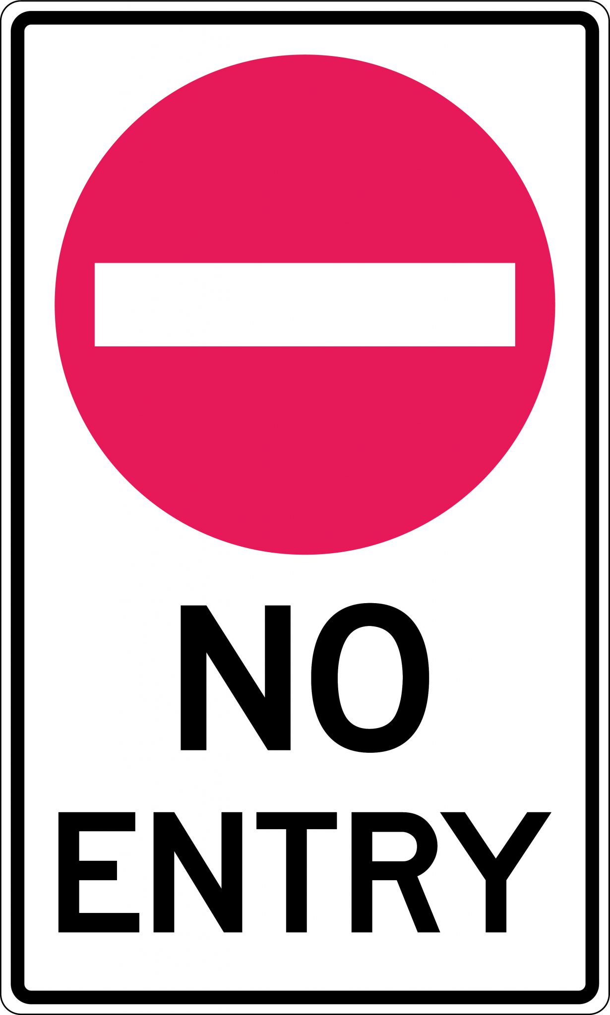 No Entry and symbol NSW Standard Safety Signs Uniform Safety Signs
