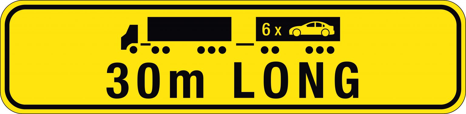 Road Train Sign - 30m Long | Vehicle Signs | USS