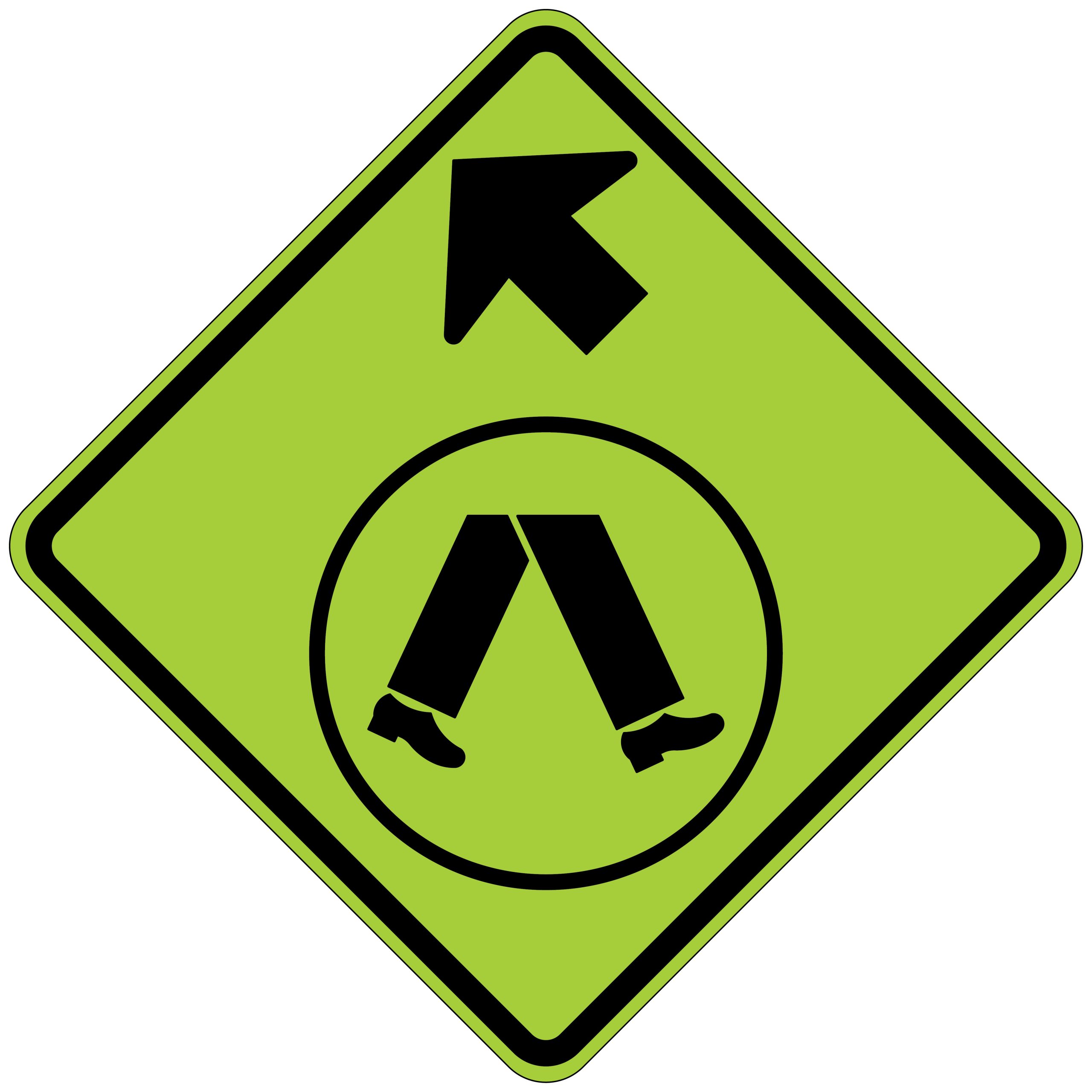 pedestrian crossing diagonal left pedestrian crossing diagonal left
