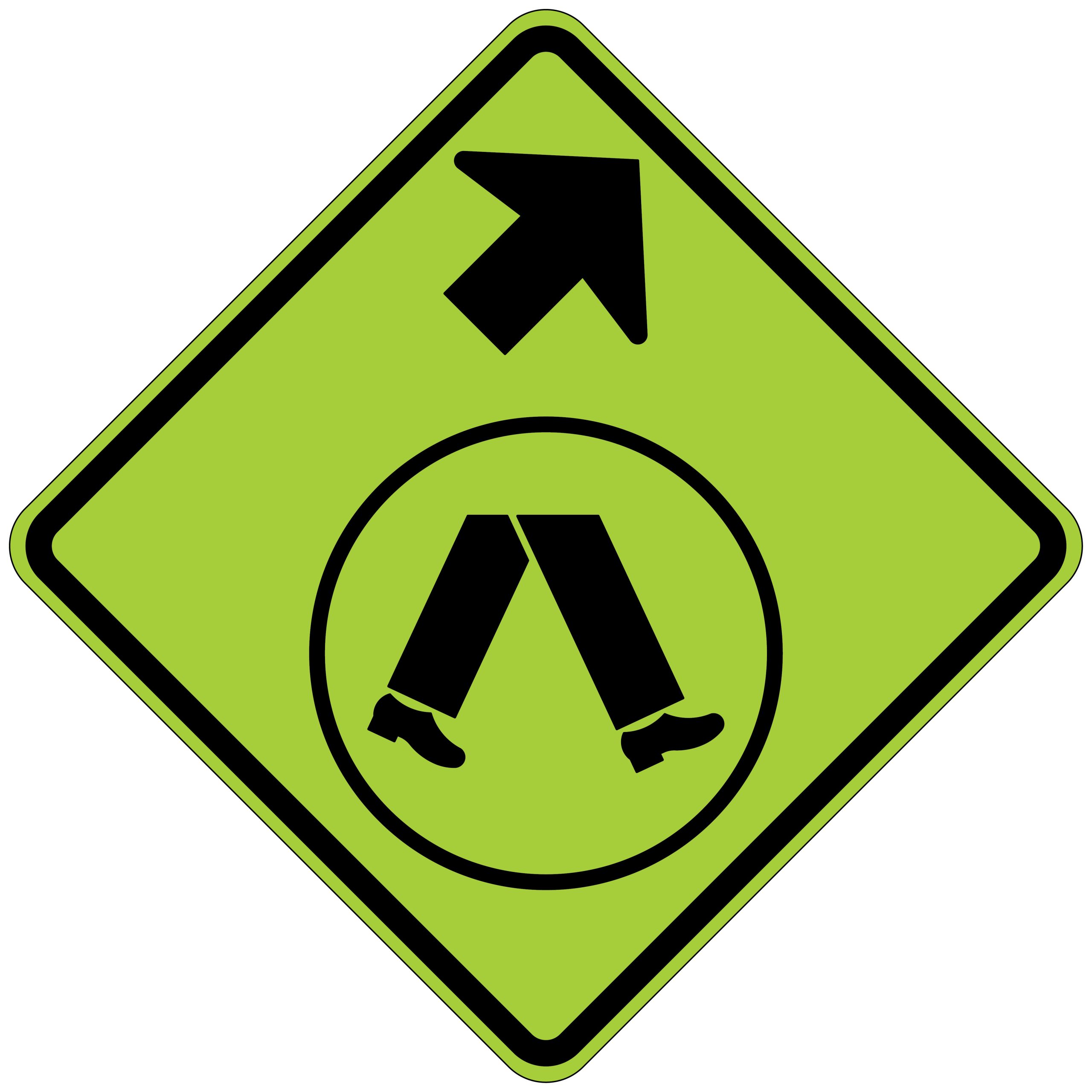 pedestrian crossing diagonal left pedestrian crossing diagonal left