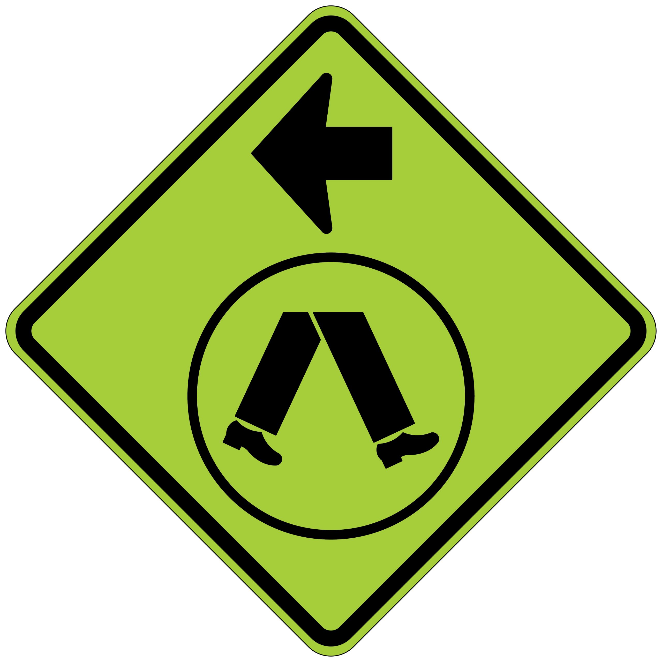 pedestrian crossing diagonal left pedestrian crossing diagonal left